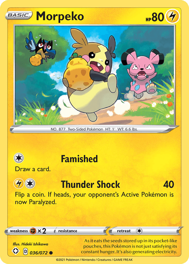 Carta Morpeko 36/72 do set Shining Fates — Pokémon TCG | Bynx