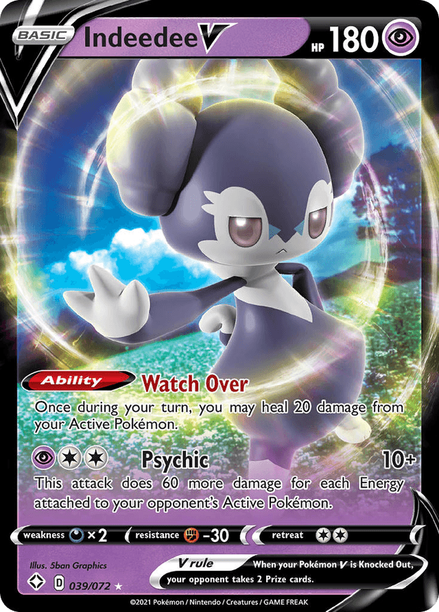 Carta Indeedee V 39/72 do set Shining Fates — Pokémon TCG | Bynx