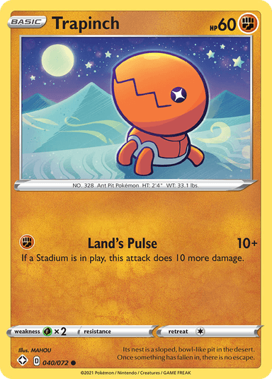 Carta Trapinch 40/72 do set Shining Fates — Pokémon TCG | Bynx