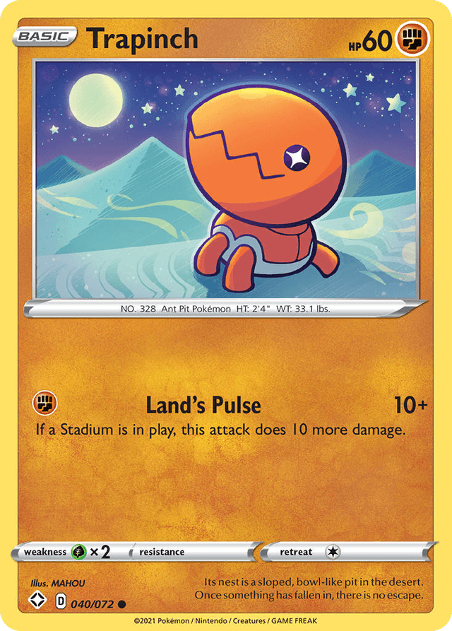Carta Trapinch 40/72 do set Shining Fates — Pokémon TCG | Bynx