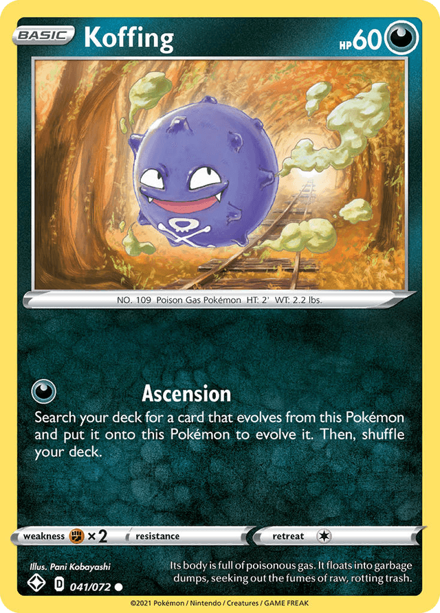 Carta Koffing 41/72 do set Shining Fates — Pokémon TCG | Bynx