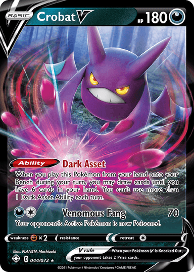 Carta Crobat V 44/72 do set Shining Fates — Pokémon TCG | Bynx