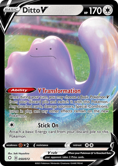 Carta Ditto V 50/72 do set Shining Fates — Pokémon TCG | Bynx