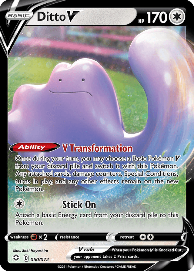 Carta Ditto V 50/72 do set Shining Fates — Pokémon TCG | Bynx