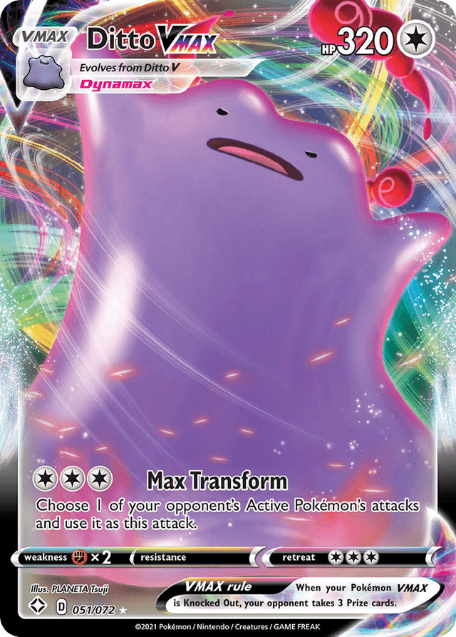 Carta Ditto VMAX 51/72 do set Shining Fates — Pokémon TCG | Bynx