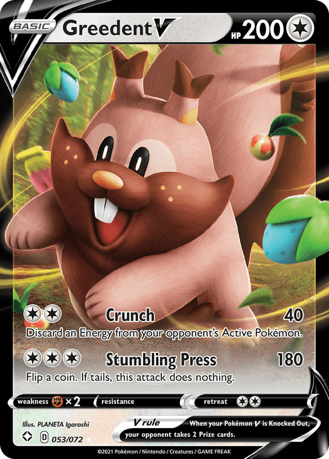 Carta Greedent V 53/72 do set Shining Fates — Pokémon TCG | Bynx