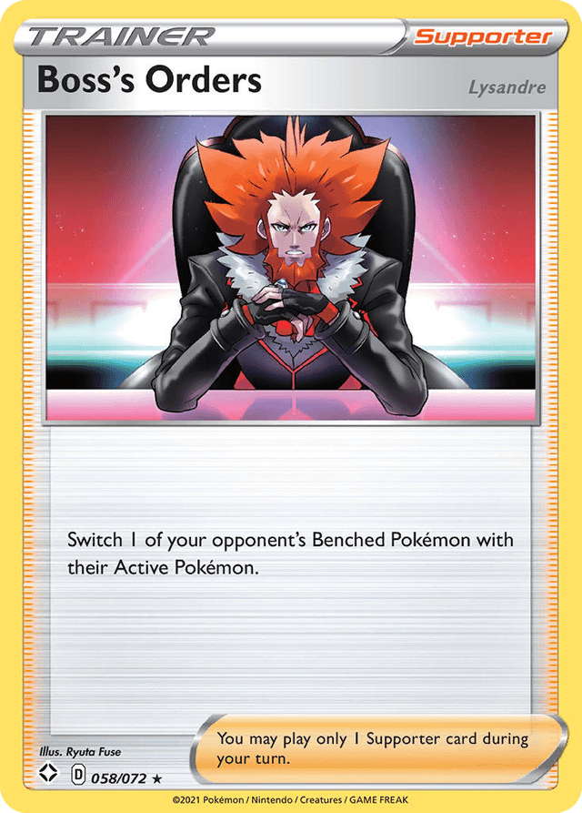 Carta Boss's Orders 58/72 do set Shining Fates — Pokémon TCG | Bynx