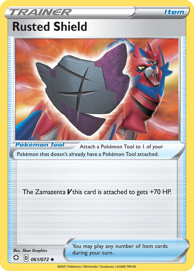Carta Rusted Shield 61/72 do set Shining Fates — Pokémon TCG | Bynx
