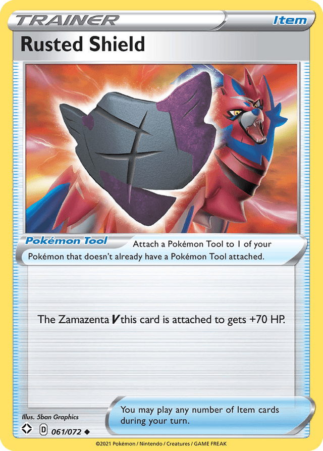 Carta Rusted Shield 61/72 do set Shining Fates — Pokémon TCG | Bynx