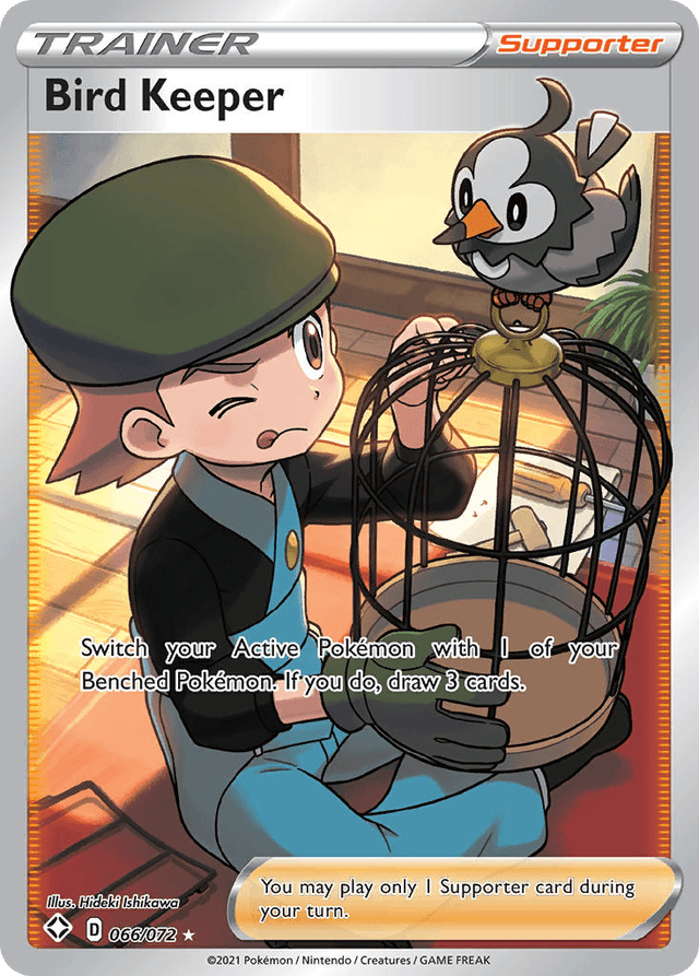 Carta Bird Keeper 66/72 do set Shining Fates — Pokémon TCG | Bynx