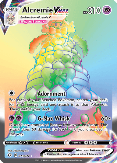 Carta Alcremie VMAX 73/72 do set Shining Fates — Pokémon TCG | Bynx