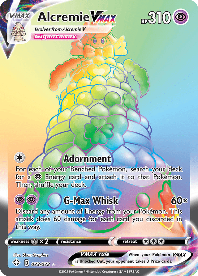 Carta Alcremie VMAX 73/72 do set Shining Fates — Pokémon TCG | Bynx