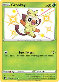 Grookey SV004 — Shining Fates Shiny Vault