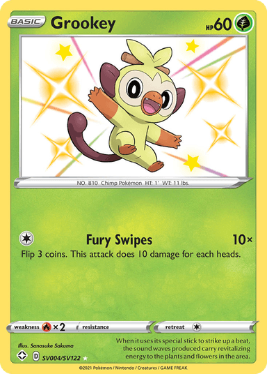 Carta Grookey SV004/122 do set Shining Fates Shiny Vault — Pokémon TCG | Bynx