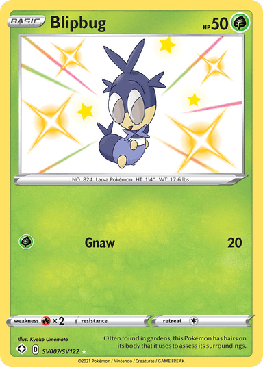Carta Blipbug SV007/122 do set Shining Fates Shiny Vault — Pokémon TCG | Bynx