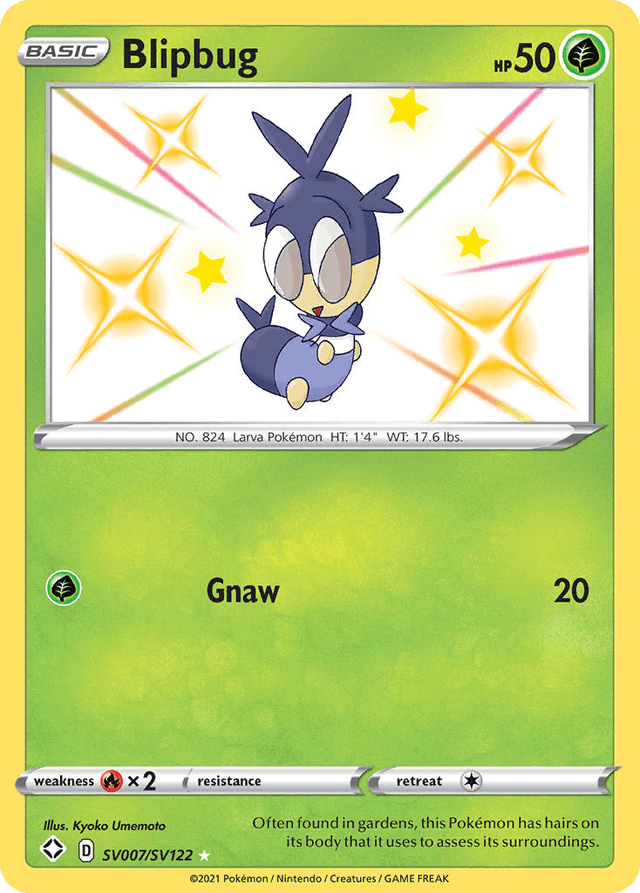 Carta Blipbug SV007/122 do set Shining Fates Shiny Vault — Pokémon TCG | Bynx
