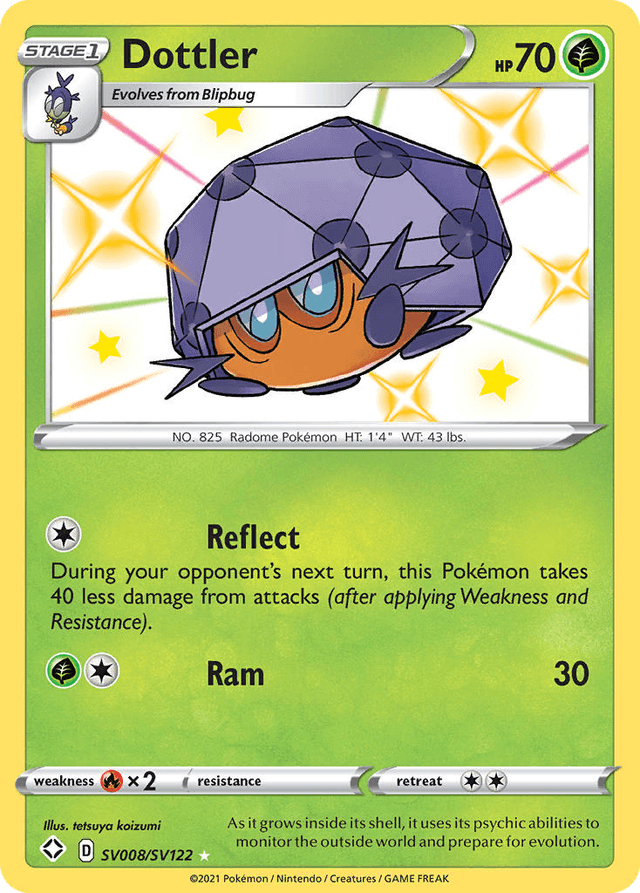Carta Dottler SV008/122 do set Shining Fates Shiny Vault — Pokémon TCG | Bynx