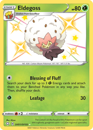 Carta Eldegoss SV011/122 do set Shining Fates Shiny Vault — Pokémon TCG | Bynx