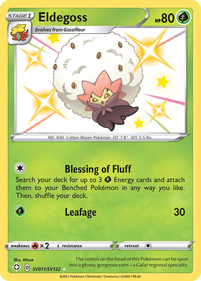Carta Eldegoss SV011/122 do set Shining Fates Shiny Vault — Pokémon TCG | Bynx