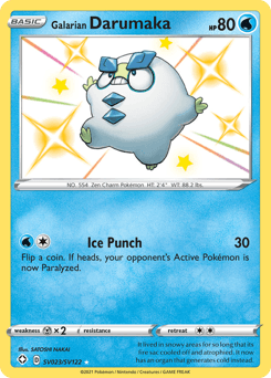 Galarian Darumaka SV023 — Shining Fates Shiny Vault