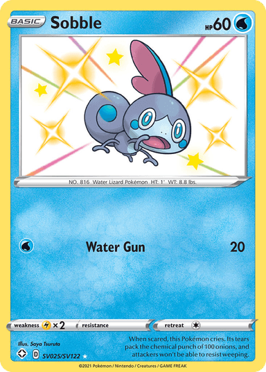 Carta Sobble SV025/122 do set Shining Fates Shiny Vault — Pokémon TCG | Bynx