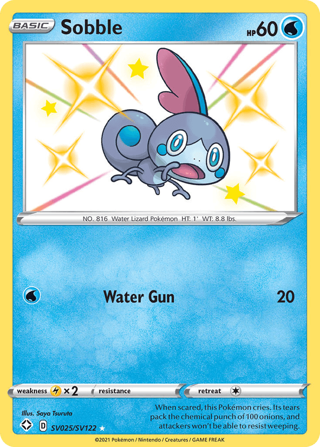 Carta Sobble SV025/122 do set Shining Fates Shiny Vault — Pokémon TCG | Bynx