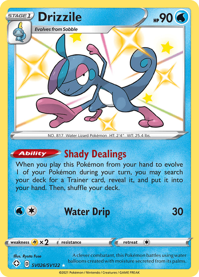 Carta Drizzile SV026/122 do set Shining Fates Shiny Vault — Pokémon TCG | Bynx