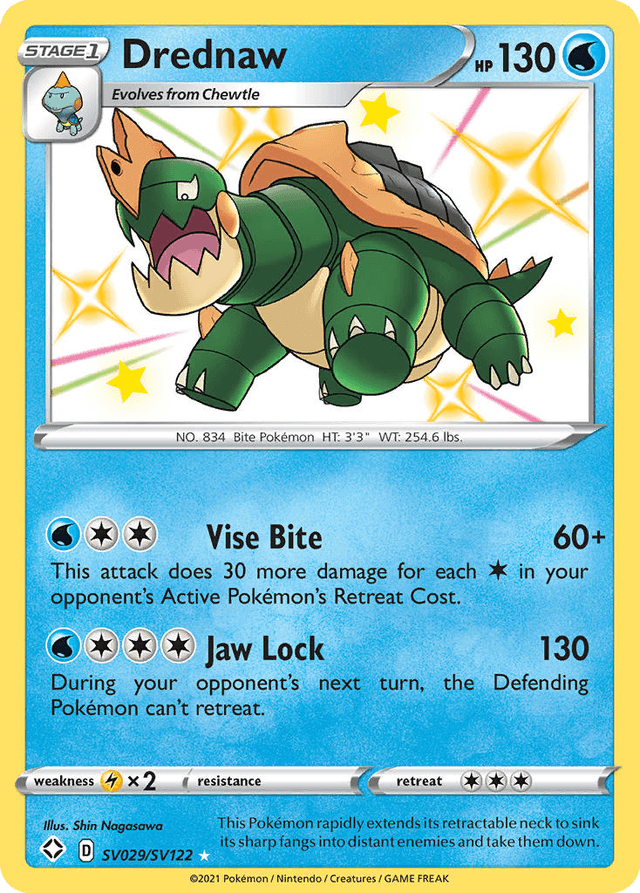 Carta Drednaw SV029/122 do set Shining Fates Shiny Vault — Pokémon TCG | Bynx