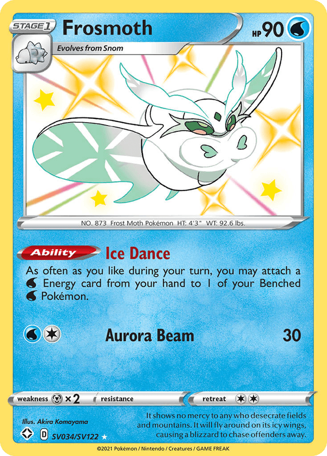 Carta Frosmoth SV034/122 do set Shining Fates Shiny Vault — Pokémon TCG | Bynx