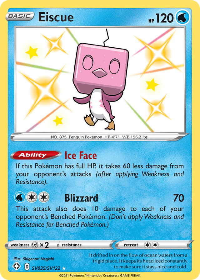 Carta Eiscue SV035/122 do set Shining Fates Shiny Vault — Pokémon TCG | Bynx