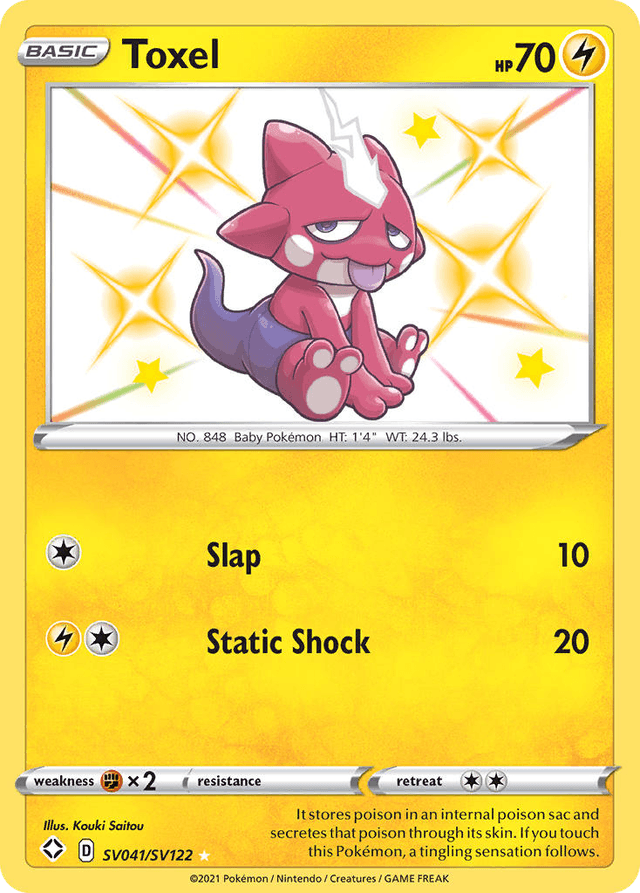 Carta Toxel SV041/122 do set Shining Fates Shiny Vault — Pokémon TCG | Bynx