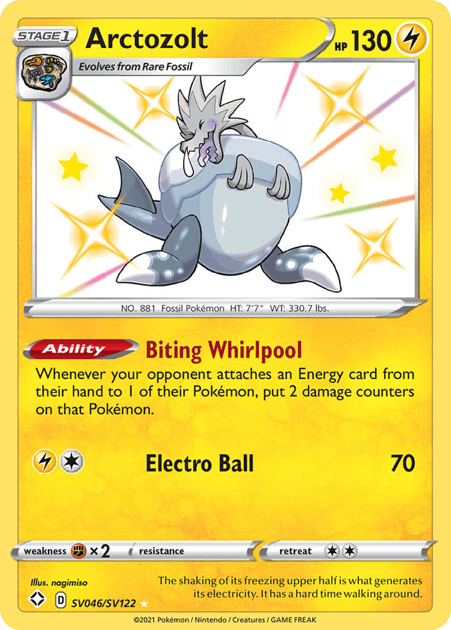 Carta Arctozolt SV046/122 do set Shining Fates Shiny Vault — Pokémon TCG | Bynx