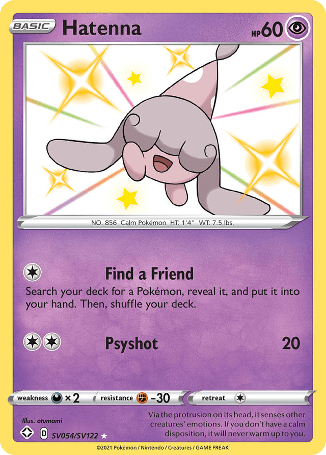 Carta Hatenna SV054/122 do set Shining Fates Shiny Vault — Pokémon TCG | Bynx