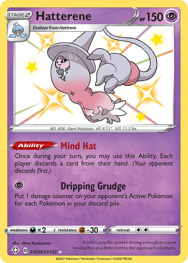 Carta Hatterene SV056/122 do set Shining Fates Shiny Vault — Pokémon TCG | Bynx