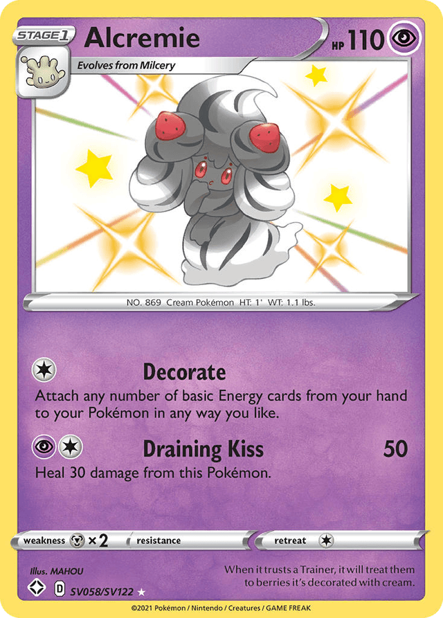 Carta Alcremie SV058/122 do set Shining Fates Shiny Vault — Pokémon TCG | Bynx