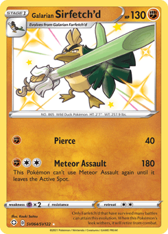 Galarian Sirfetch'd SV064/122 — Destinos Brilhantes Cofre Brilhante