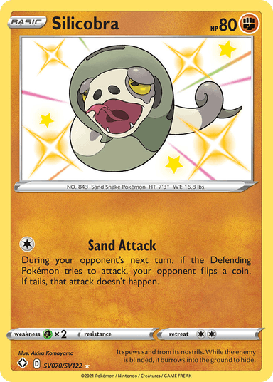 Carta Silicobra SV070/122 do set Shining Fates Shiny Vault — Pokémon TCG | Bynx