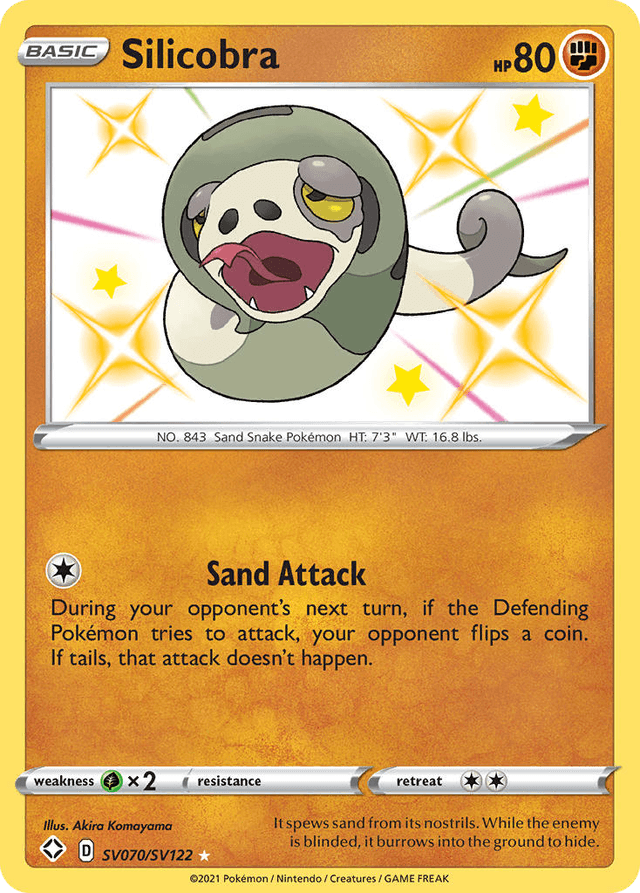 Carta Silicobra SV070/122 do set Shining Fates Shiny Vault — Pokémon TCG | Bynx