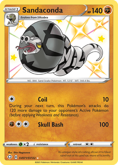 Carta Sandaconda SV071/122 do set Shining Fates Shiny Vault — Pokémon TCG | Bynx