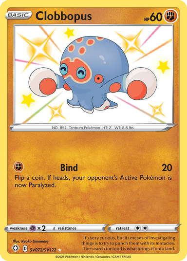 Carta Clobbopus SV072/122 do set Shining Fates Shiny Vault — Pokémon TCG | Bynx