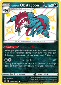 Galarian Obstagoon SV080/122 — Destinos Brilhantes Cofre Brilhante