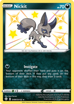 Carta Nickit SV081 do set Shining Fates Shiny Vault — Pokémon TCG | Bynx