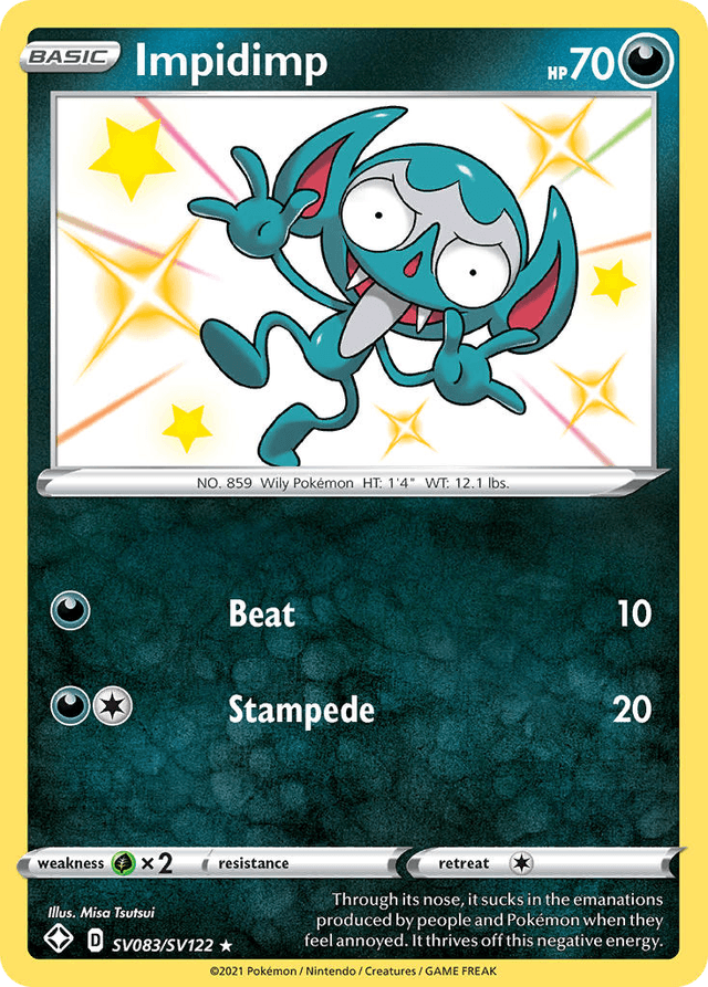 Carta Impidimp SV083/122 do set Shining Fates Shiny Vault — Pokémon TCG | Bynx