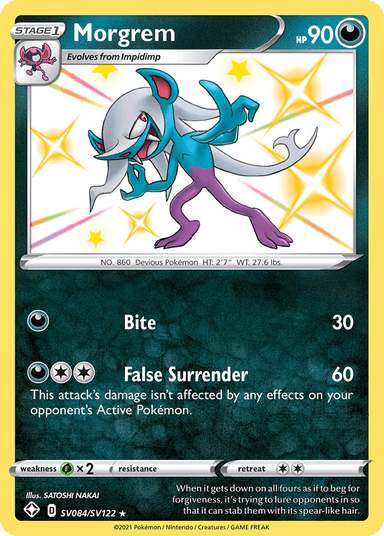 Carta Morgrem SV084/122 do set Shining Fates Shiny Vault — Pokémon TCG | Bynx