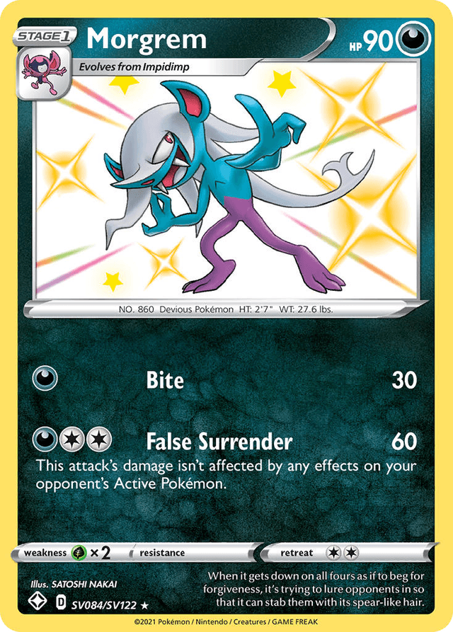 Carta Morgrem SV084/122 do set Shining Fates Shiny Vault — Pokémon TCG | Bynx