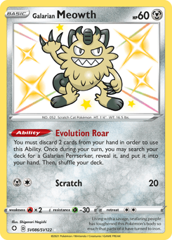 Galarian Meowth SV086/122 — Destinos Brilhantes Cofre Brilhante