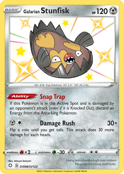 Galarian Stunfisk SV088 — Shining Fates Shiny Vault