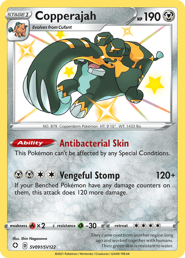 Carta Copperajah SV091/122 do set Shining Fates Shiny Vault — Pokémon TCG | Bynx