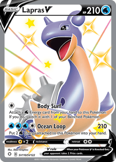 Carta Lapras V SV110/122 do set Shining Fates Shiny Vault — Pokémon TCG | Bynx