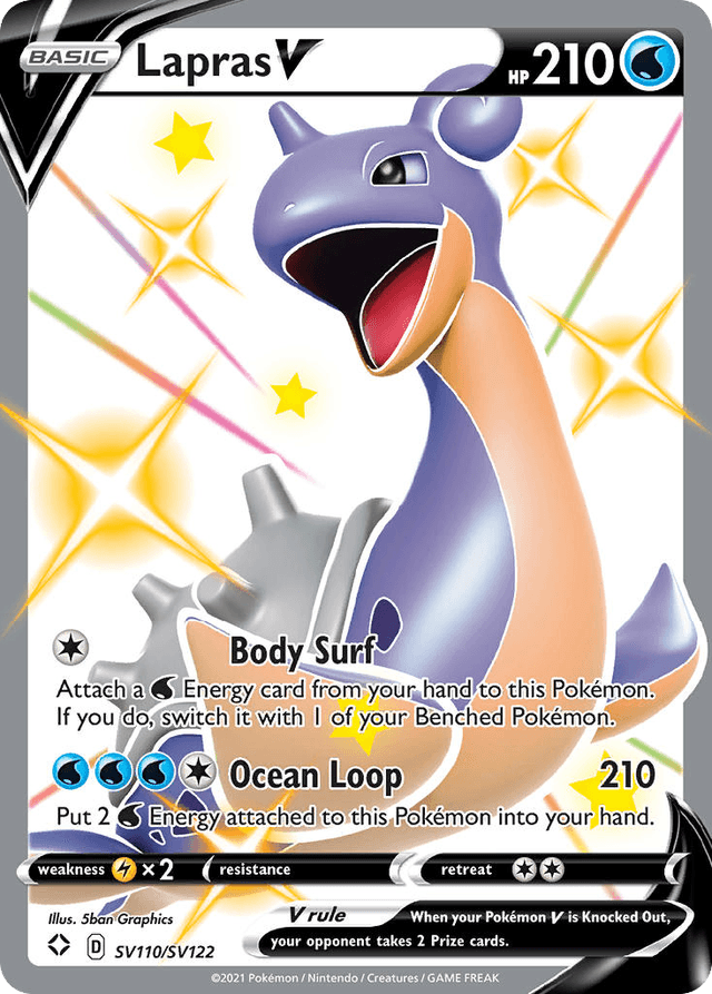 Carta Lapras V SV110/122 do set Shining Fates Shiny Vault — Pokémon TCG | Bynx